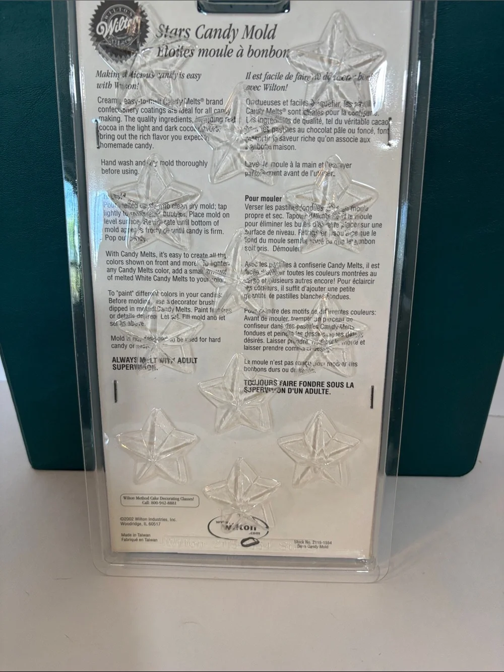 Wilton Clear Candy Mold Set with stars, shells, flowers.
